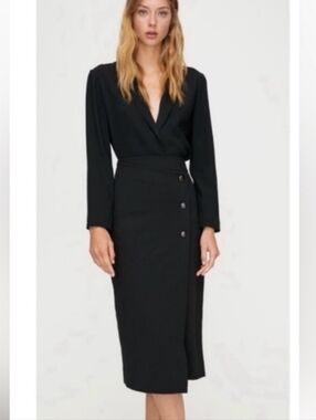 Babaton Billy Midi Pencil Skirt Black Size 00